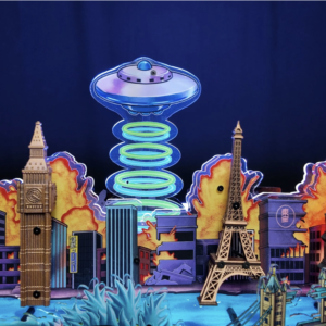 Godzilla Electric Playground Topper Buildings